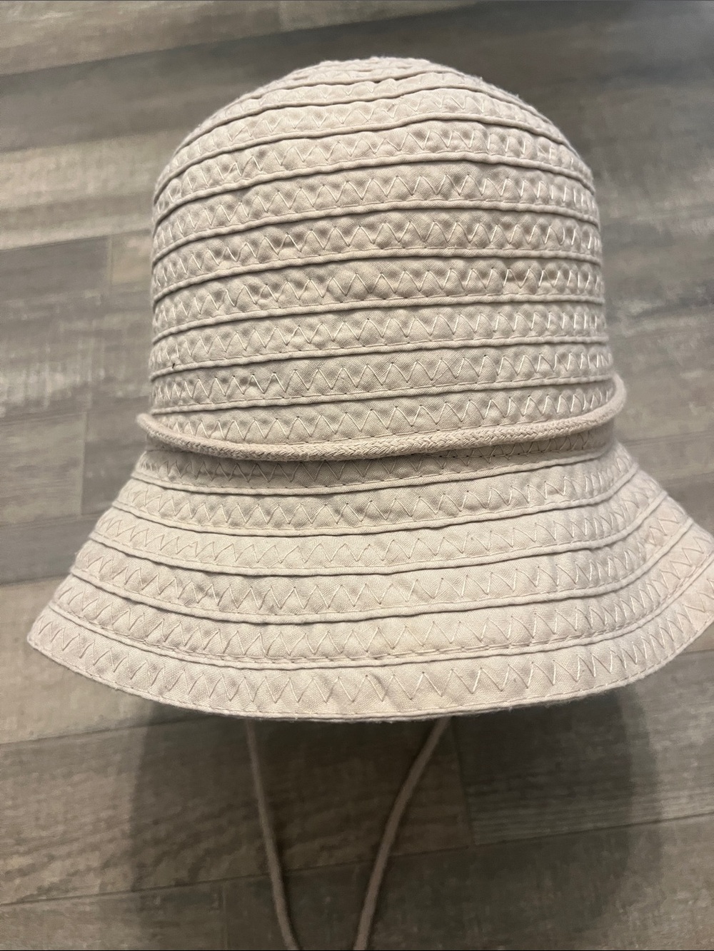 Parkhurst Quilted Sun Hat in Cream with Black Sweatband